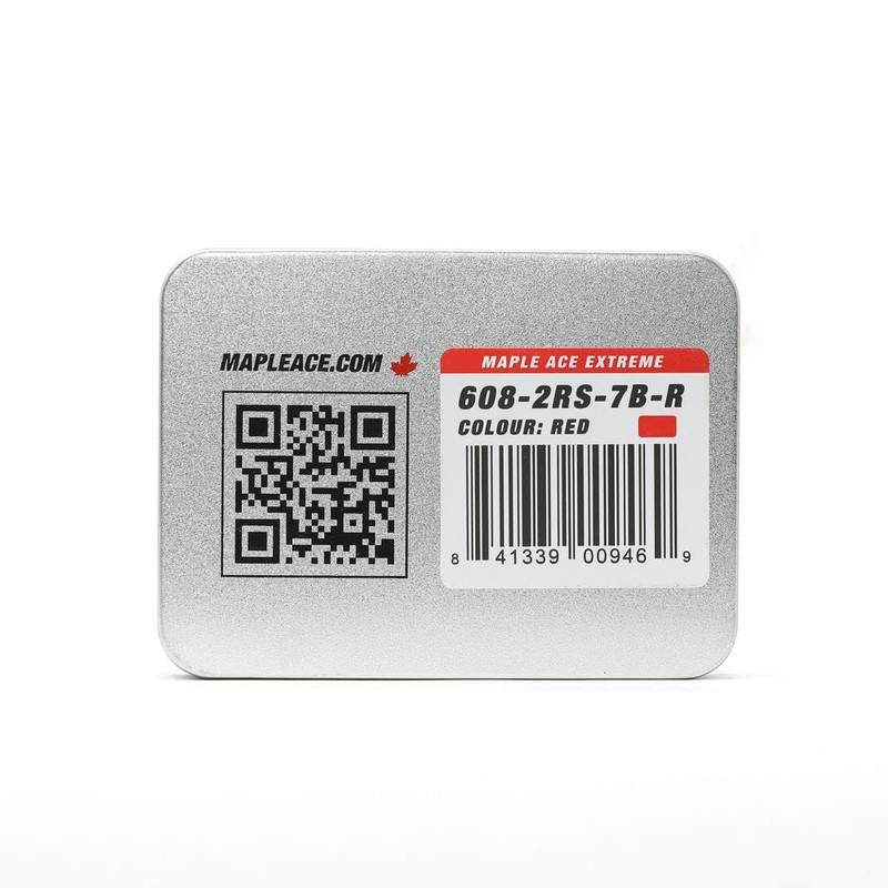 MAPLE ACE 608-2RS Skateboard, Inline Roller Skate, Scooter Bearings Red