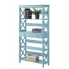 Convenience Concepts Oxford 5 Tier Bookcase with Drawer, Sea Foam