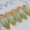 Mood pastel gradient handmade nail tips. Pedi tips - Stiletto