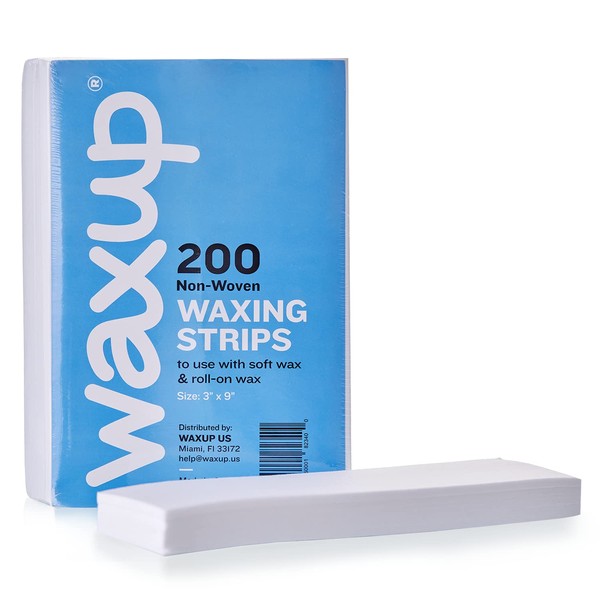 waxup Non-Woven Wax Strips 3x9, Disposable Large Waxing Strips, Use with Soft Wax for Hair Removal, Ideal for Facial Small Areas or all Body (Legs, Bikini, Arms, Face, Back) Same as 50 Yards Roll