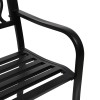 Unbranded US 50" Outdoor "Welcome" Pattern Backrest Cast Iron&PVC Bench