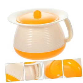 Healeved Thicker Material Urinal Pail Pot Chamber Pot for Adults Portable Handle Random Color