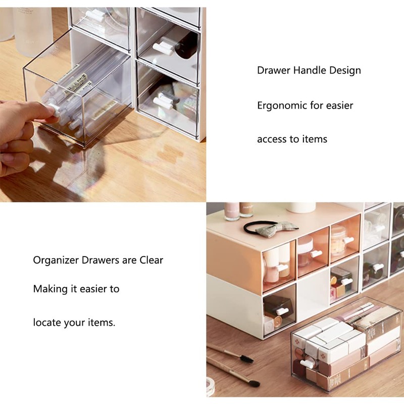 Tea Box with 3 Drawers, Tea Boxes for Tea Bags,