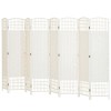 8 Panel Traditional Art Folding Room Divider Portable White Wave