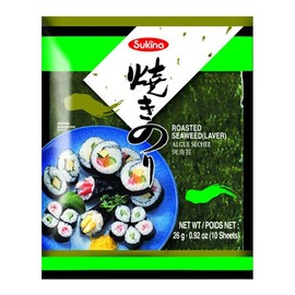 Sukina Korean Roasted Seaweed (10 Sheets) – Sushi Nori 25g (Pack of 2) | Premium Laver for Sushi, Kimbap & Rice Wraps