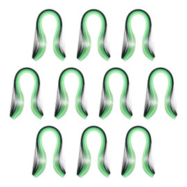 PATIKIL 1200pcs Rainbow Quilling Strips Paper 1/8"(3mm) 15" Origami Paper Quilling Strip for Art DIY Hand Craft Christmas, Gradient Green