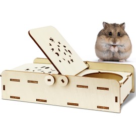 NICERINC PET Guinea Pig Foraging Toys, Small Animals Hide Treats Foraging Puzzle Toys, Wooden Foraging Game Interactive Enrichment Toys for Rabbits, Hamsters, Bunny, Chinchillas, Rats and Gerbils