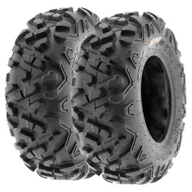 SunF Power.II ATV & Go-Kart Mini Bike Tires 145/70-6 (14x6-6) Front & 19x7-8 Rear, 6 PR, Tubeless A051, Set of 4