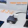 FANDBO 12 en 1 Regleta Multicontacto Extension USB, con 8