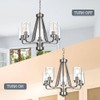 TODOLUZ 5-Lights Chandelier for Dining Room, Farmhouse Clear Glass Pendant