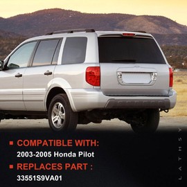 Tail Light Assembly Compatible With 2003-2005 Honda Pilot Right Passenger Side Taillight With Bulbs Replace 33551S9VA01