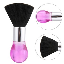 2 Colors Professional Neck Face Duster Brush Barber & Salon Hair Clean Hairbrush Cutting Comfortable Grip Hairdressing Styling Tool (Pink)