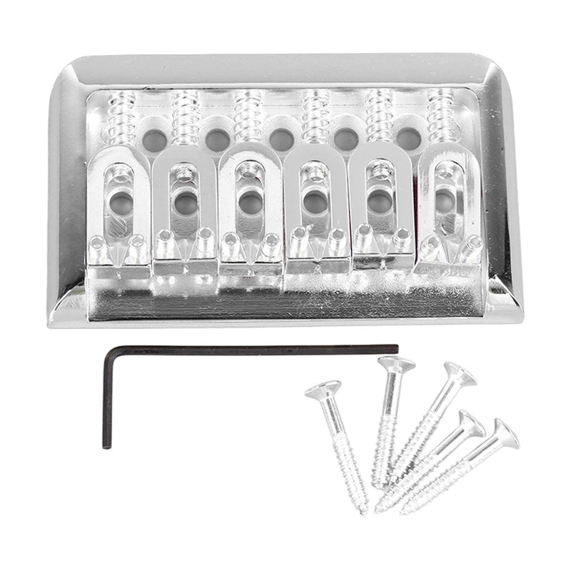 Fixed Hardtail Guitar Bridge U Shape Saddle Bridge Replacement Metal