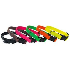 BioThane® 25mm Adjustable Collar with Clip Fastener - Neon Orange - Large