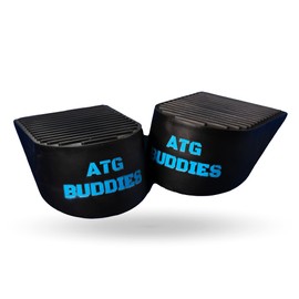 Knees Over Toes Guy + ATG Buddies - Squat Wedge Block for Heel Elevated Squat, Weightlifting Calf Stretcher Slant Board for ATG Split quats, Improve Mobility Balance and Strength Performance, Light weight and easy to travel with, Comes with a carrying case.