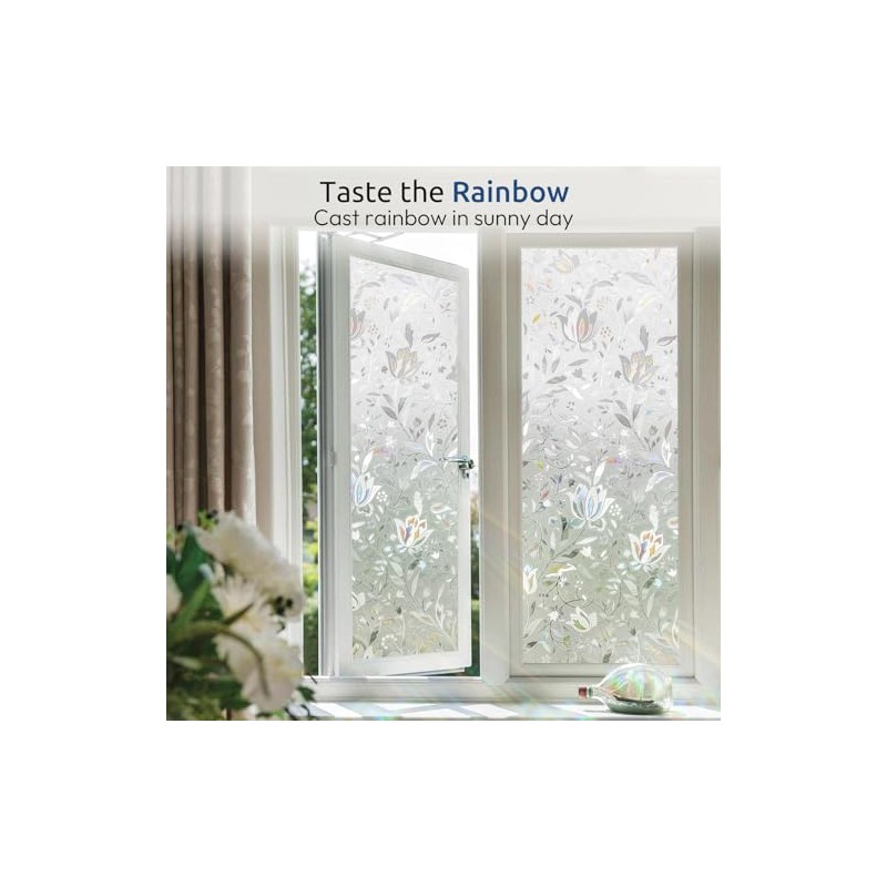 rabbitgoo 3D Pegatina Ventanas Vinilos Decorativos Cristales Protector Privacidad Anti