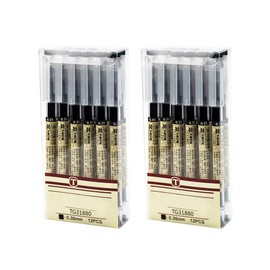 24Pcs 0.35 mm Black Gel Ink Pens, AUHOKY Extra-Fine Ballpoint Pen, Quick-Drying point Rolling Ball Pens for Office School Stationery Supply