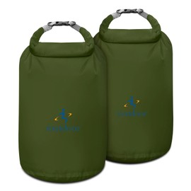 ioutdoor Dry Bag Set,2L/5L/10L/20L Waterproof Dry Bags Lightweight Dry Sacks Set Waterproof Canoe Bags for Rafting Hiking Camping Travel Fishing Boating(Army Green 10L+20L)