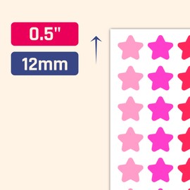 4800 Pieces, 1/2 inch - Star Stickers for Kids Reward, 10 Colors