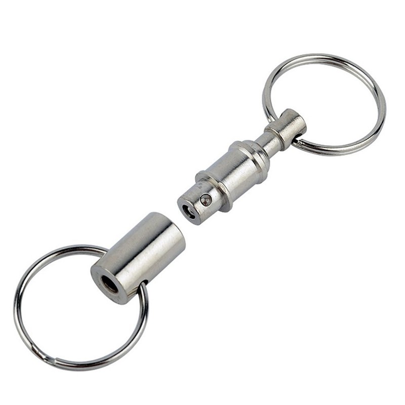 5 Pcs Heavy Duty Dual Key Ring Pull Apart Snap