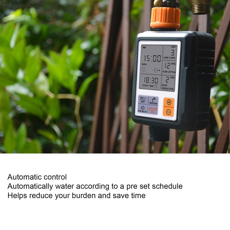 Water Timer Programmable Delay Manual Watering Automatic Irrigation Controller System