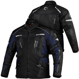 JAG Touring Motorcycle Armor Jacket for Men, Dual Sports Water Resistant Adventure Riding Jacket with Cordura Fabric & CE Armor Impact Protection