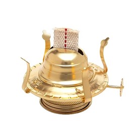 Creative Hobbies Brass Plated Oil Burner with Cotton Wick - Replacement for Antique Kerosene Lamps | Pack of 1