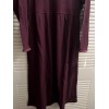 Leisure Life Ribbed dress Long Cotton Burgundy Medium