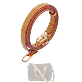 DGAZ Vachetta Shoulder Belt, Vegetable Tanned Leather/Cowhide Leather, Replacement Shoulder Belt, Crossbody Strap, DIY Strap, Suitable for LV Speedy 25, 30, 35, Shoulder Bag, apricot