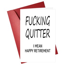 XYKEJ Funny Retirement Card for Coworker, Humorous Retirement Cards for Colleague, Retiring Cards for Women Men