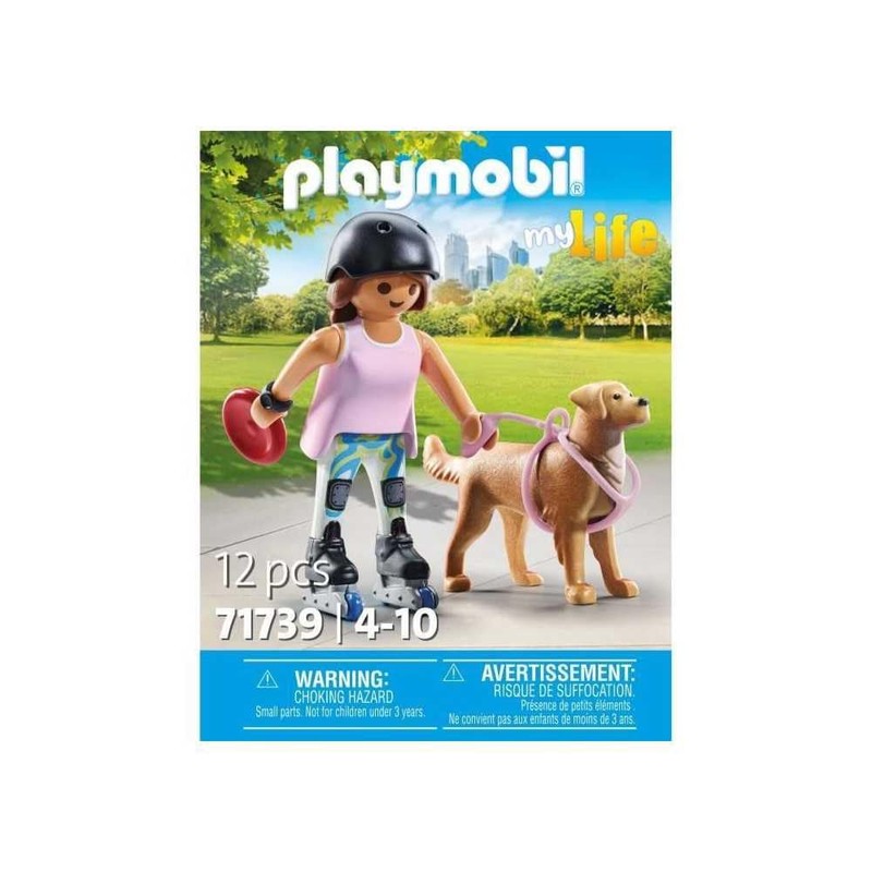 PLAYMOBIL 71739 Jeune Fille Rolleuse with Retriever