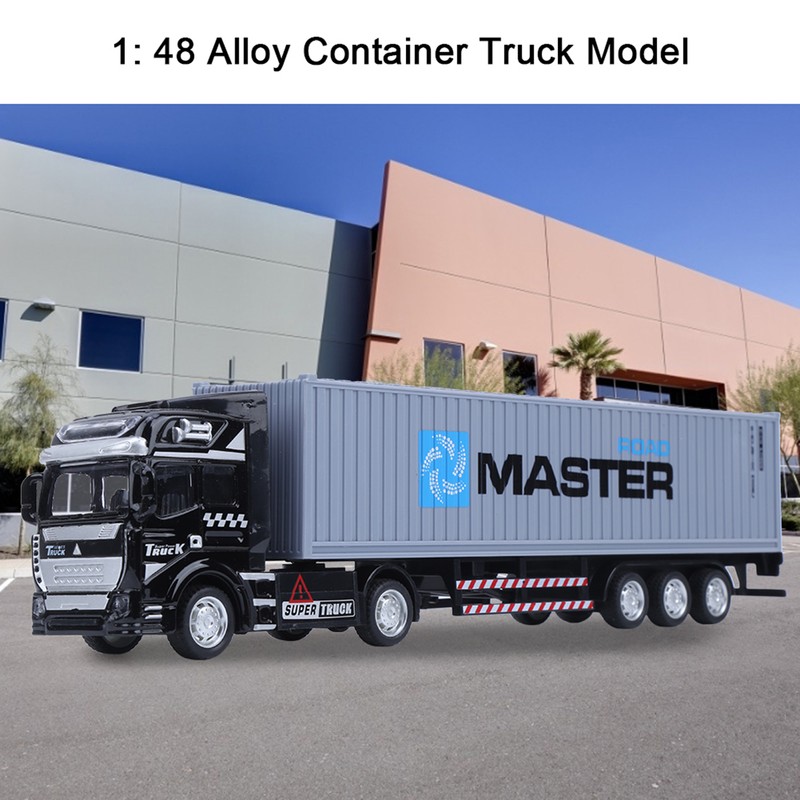 1: 48 Alloy Container Truck Model Toy Highly Simulation Children