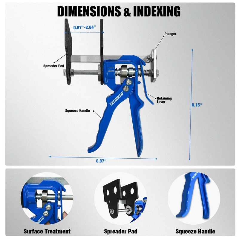 YATOINTO 29100 Brake Caliper Compression Tool,Heavy Duty Caliper Piston Compressor