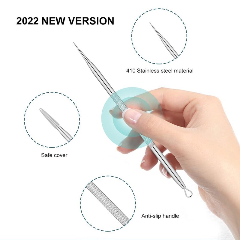 La chat Pimple Extractor Tools, Blackhead Remover, Pimple Popper, Acne