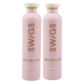 Champú y acondicionador para pelucas sintéticas y humanas de SWIGS, Desenreda la peluca, Protege el color, Promueve el cuerpo y el volumen, Promueve