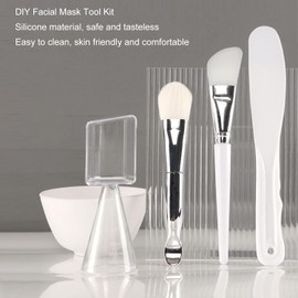 Juego de Cuencos para Mezclar Mascarillas, 5 uds., Herramienta para Mascarillas Faciales DIY, Cepillo de Silicona, Cepillo de Cerdas s, Tazón para Mezclar, Espátula, Juego de