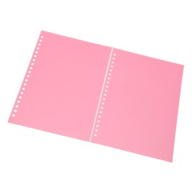 Matte Translucent A5 20 Hole PP Plastic Sheet Protector Cover, 50Pcs Presentation Binding for Notebook, Report (Red)