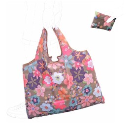 Portable Large Shopping Grocery Tote Bag - Fineget Foldable Classic Reusable Waterproof Utility Groceries GYM Yoga Bag for Women Travelling Camping Beach Picnic Laundry Yoga Duffel