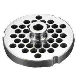 #52 Meat Grinder Plates with Hubs - Cozzini Cutlery Imports - Choose Your Size (3/8 in. - 9.5mm - Fine Sausage Grind)