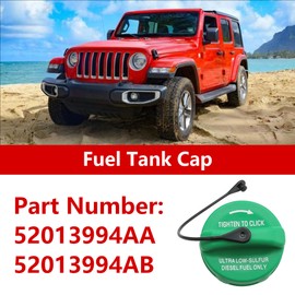 Gas Cap Fuel Tank Cap for Dodge Ram 2500 2007-2010 Fuel Tank Filler Cap Replace for Jeep Wrangler 2018-2023 Part Number 52013994AB 1Pcs Green