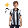 ChinFun 3 Pcs Kids Referee Shirt Costume Child Umpire Jersey