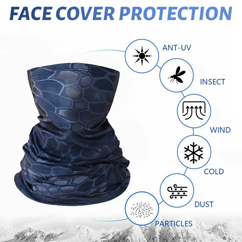 XPEX Pack of 2 Multifunctional Scarf Loop Scarf Windproof Winter