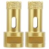 2Pcs Diamond Hole Saw Opener Brazing Drill Bit Drilling Marble