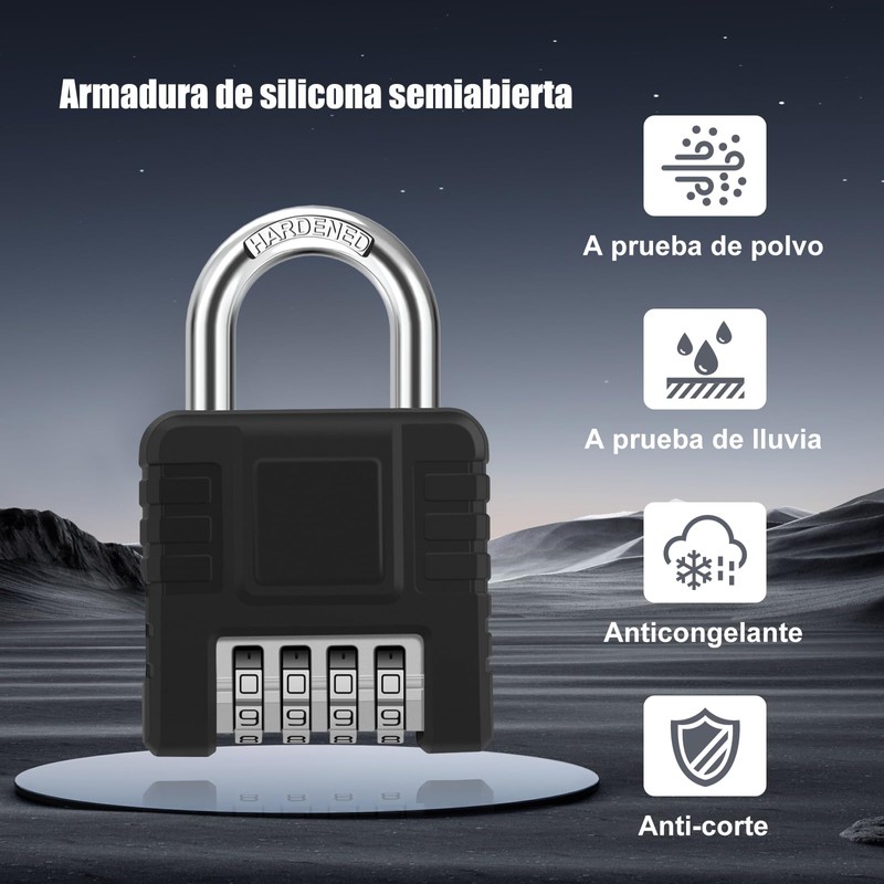 Diyife 51mm Grande Cerradura de Combinación 4 Dígitos, Tapa de