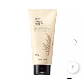 THE FACE SHOP RICE WATER BRIGHT RICE BRAN GENTLE EXFOLIATING CLEANSER 10.1 oz