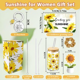 Sunflower Gifts for Women Sunflower Birthday Gifts for Women Get Well Soon Gift Baskets Self Care Package Sending You Sunshine Christmas Gifts for Your Mum Wife Best Friends Sister Daughter