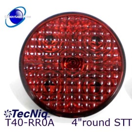 TecNiq, Inc T40-RR0A TecNiq, Inc RED STT 4" Round Truck Trailer RV Lights, USA