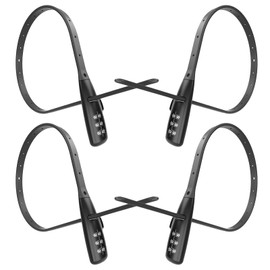 WARLION Zip Tie Lock - 3-Digit Adjustable Cable Lock, for Bike Rack, Motorcycle Helmet, Skateboard, French Door, Stroller & Cabinet - Ideal for Lightweight Security (4 Pack)