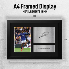 HWC Trading Iliman Ndiaye Everton Gifts Printed Signed Autograph Picture for Football Fans and Supporters - A4 Framed