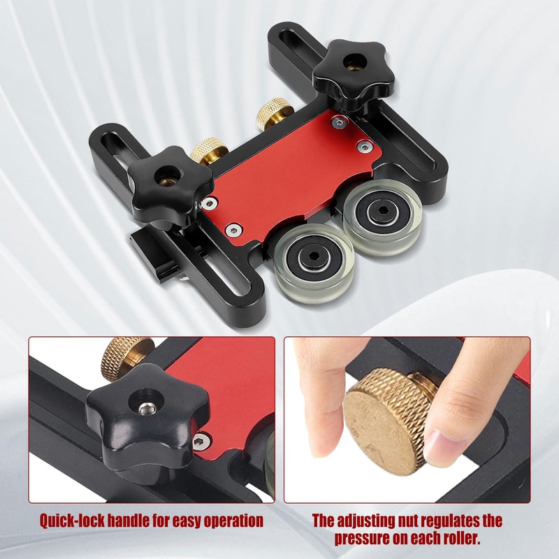 Table Saw Spring Boards Press Feed Guide Double Bearing Roller